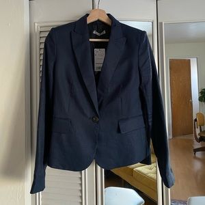 NWT Navy Mango Linen Blazer